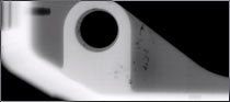 material x-ray image aluminium casting 1